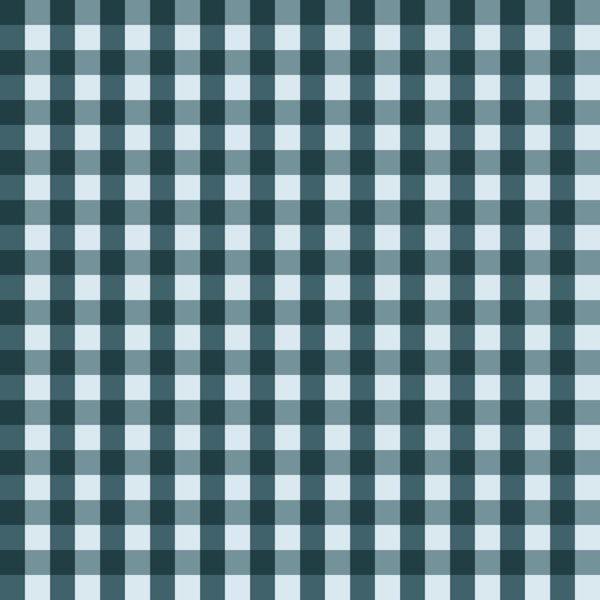 Glacier Blue and Deep Teal Gingham