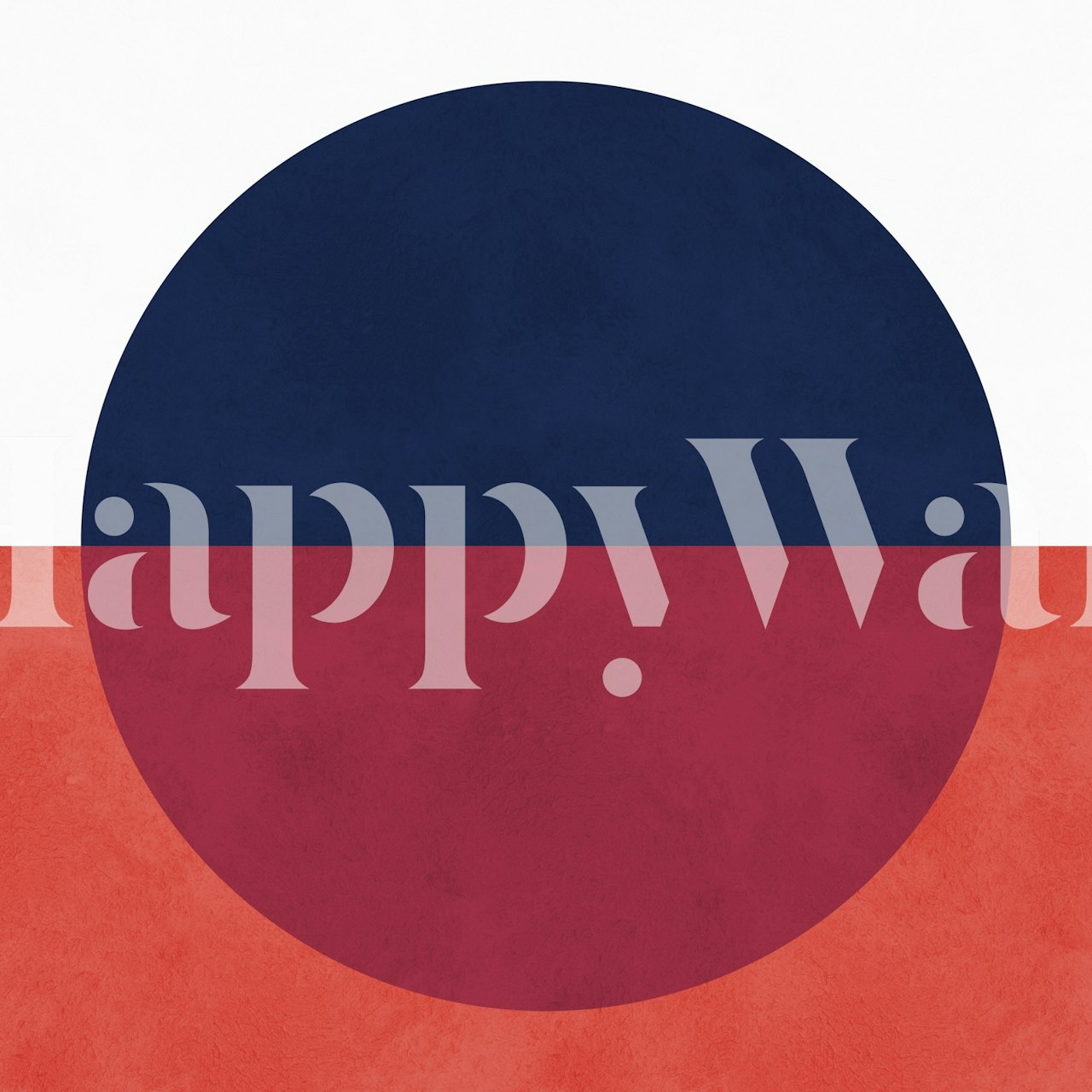 Abstract Circle Harmony behang in een kamer