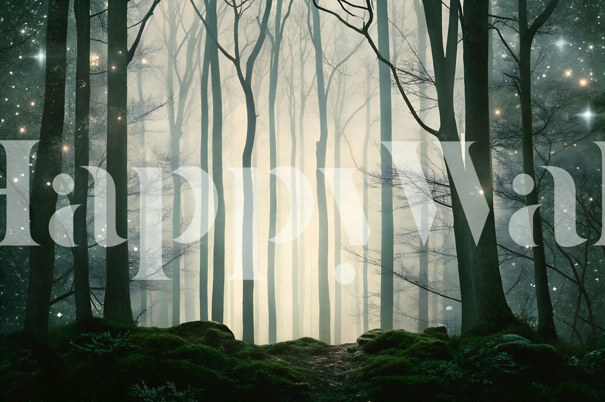 Tapeta Starlit Forest Pathway w pokoju