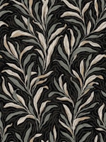 Boho Leaves - black & beige tapet