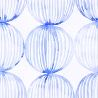 Spherical Watercolor Abstract in cobalt blue wallpaper