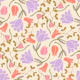 Tulip Stems Cottage Floral Botanical Pastel
