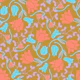 Tulip Stems Cottage Floral Botanical Brown