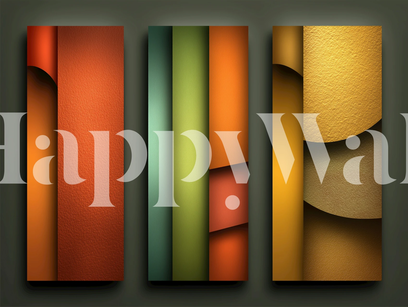 Textured Abstract Color Panels tapetti huoneessa