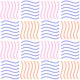 Playful Checkered Stripes Waves