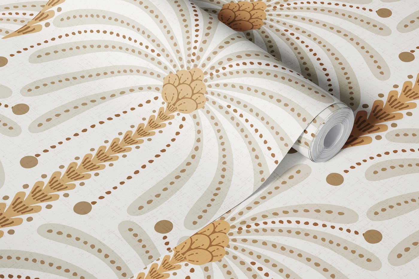 Boho Palm Burst Neutrals wallpaper roll