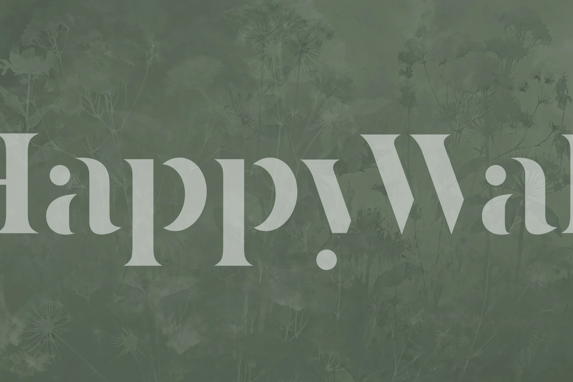 Misty wildflower meadow wallpaper in a room