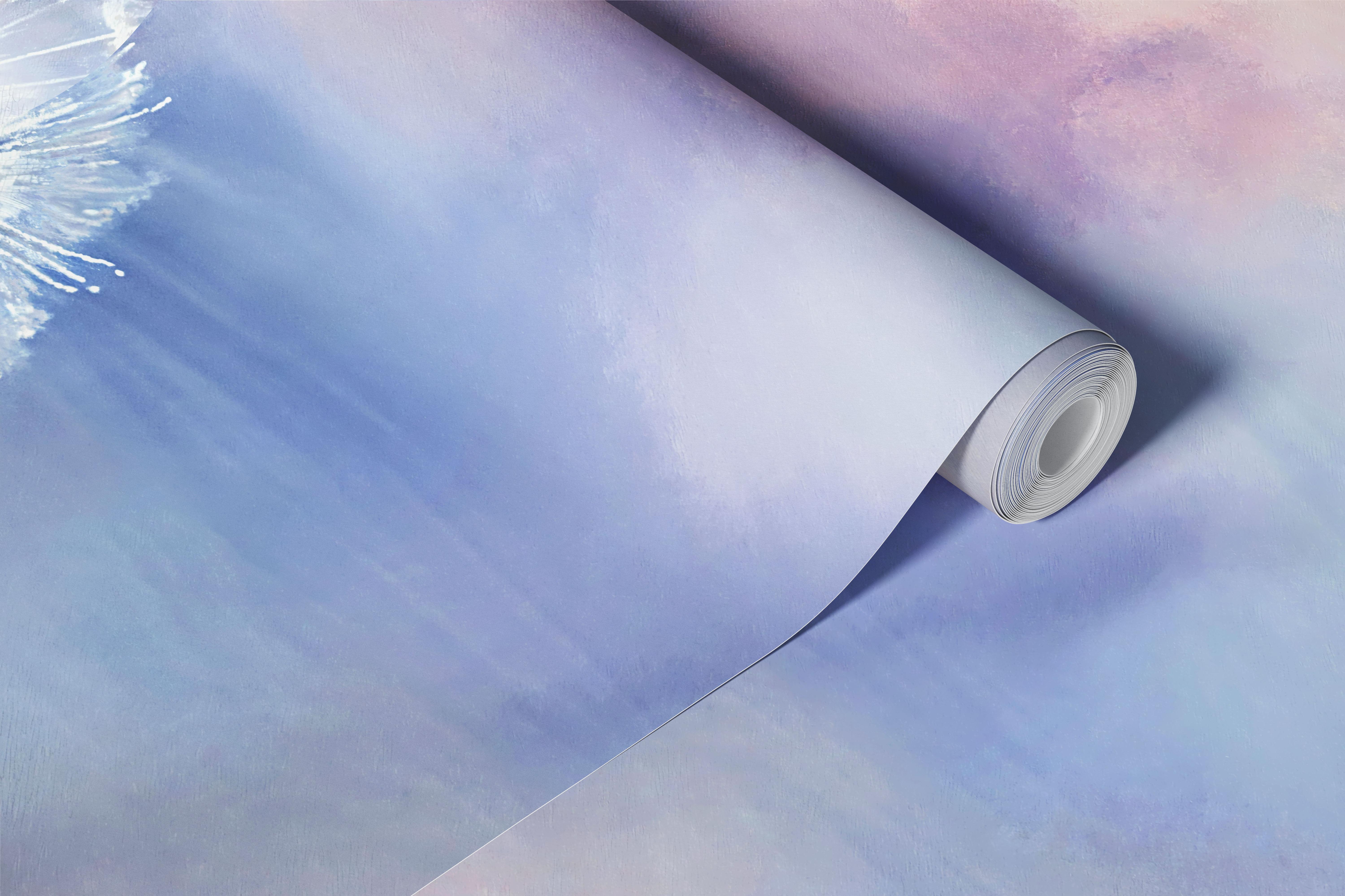 Pastel Dandelion Dreams behang in een kamer