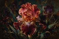 Midnight Iris Garden tapete