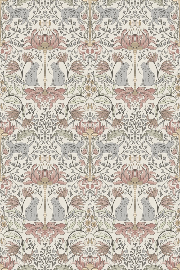 Meow in Bloom – Porcelain Dawn