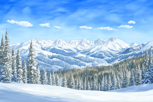 Winter Alpine Peaks
