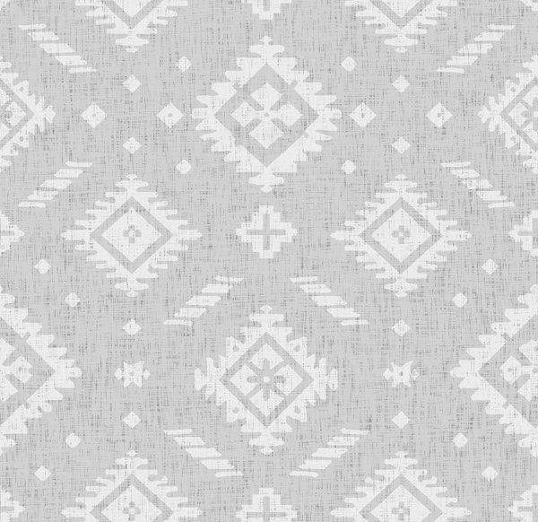 Soft Grey Aztec Diamonds