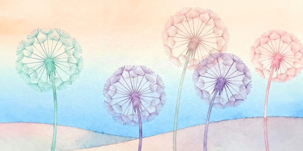 Spring Dandelion Garden Watercolor