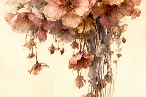 Blush Dried Flowers Watercolor