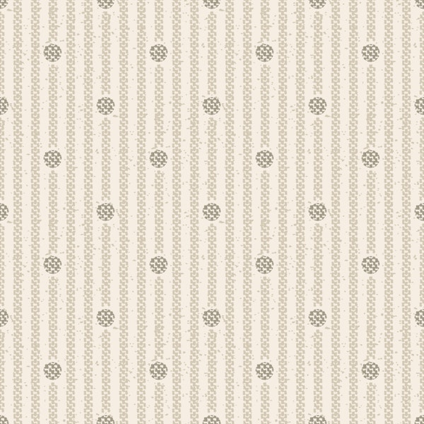 Dottie linen dots and stripes sand - Large