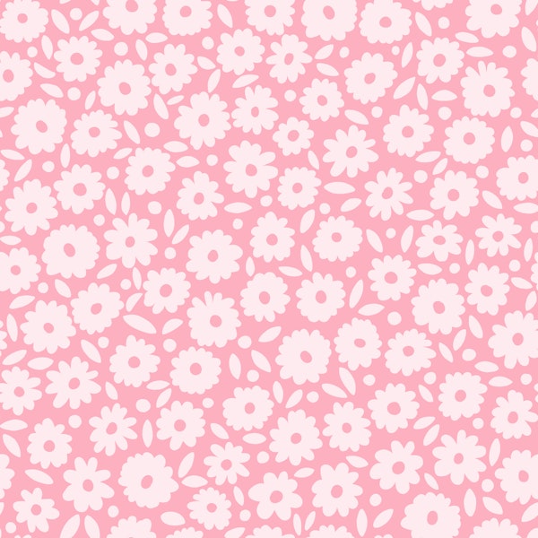 Cute Scandi Ditsy Daisy - Pinks 1