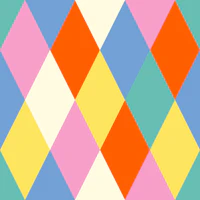Circus harlequin maximalist bright diamond wallpaper