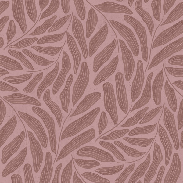 Big Bold Leaves Monochrome Brown