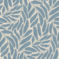 Big Bold Leaves Monochrome Blue wallpaper