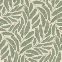 Big Bold Leaves Monochrome Sage Green wallpaper