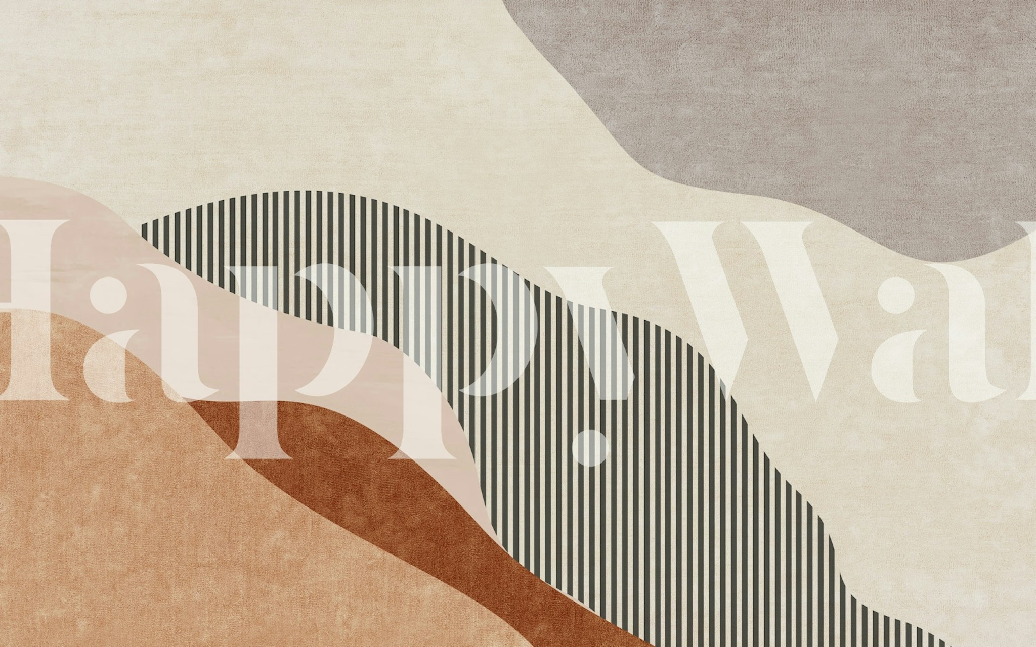 Geometric Waves Design tapet i et rum