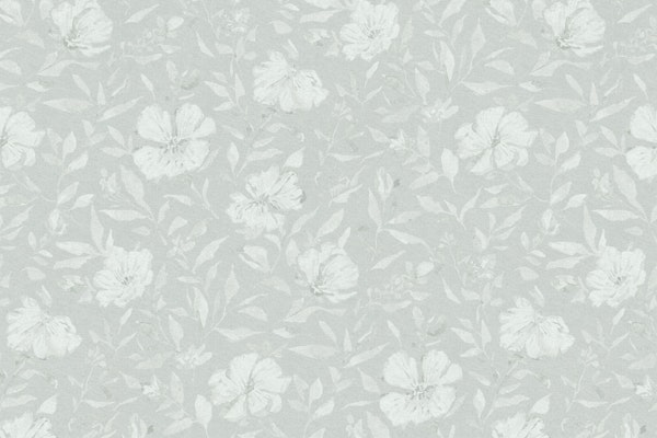 Soft blooms mural teal gray timeless floral