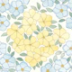 Flowerbed in Blue and Yellow