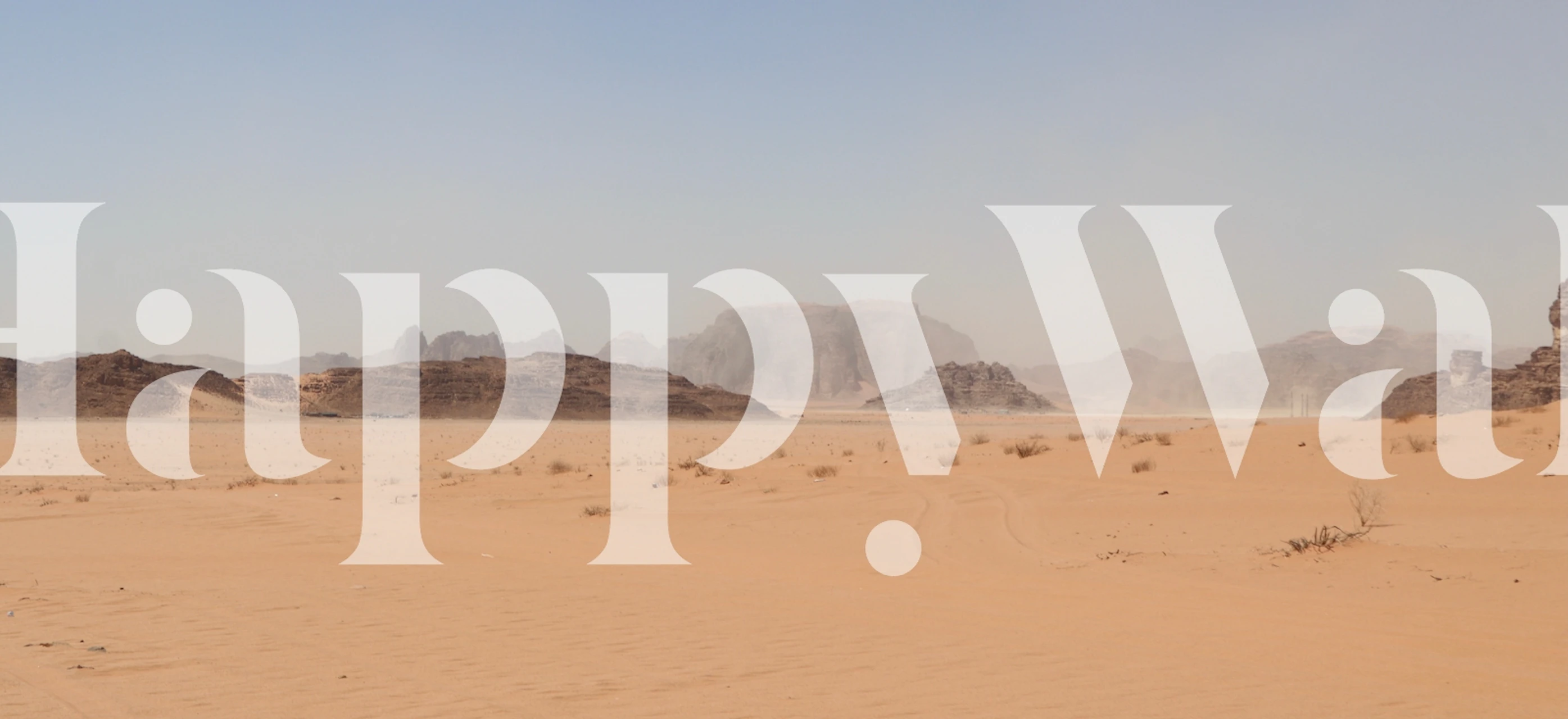 Majestic desert landscape wallpaper in a room