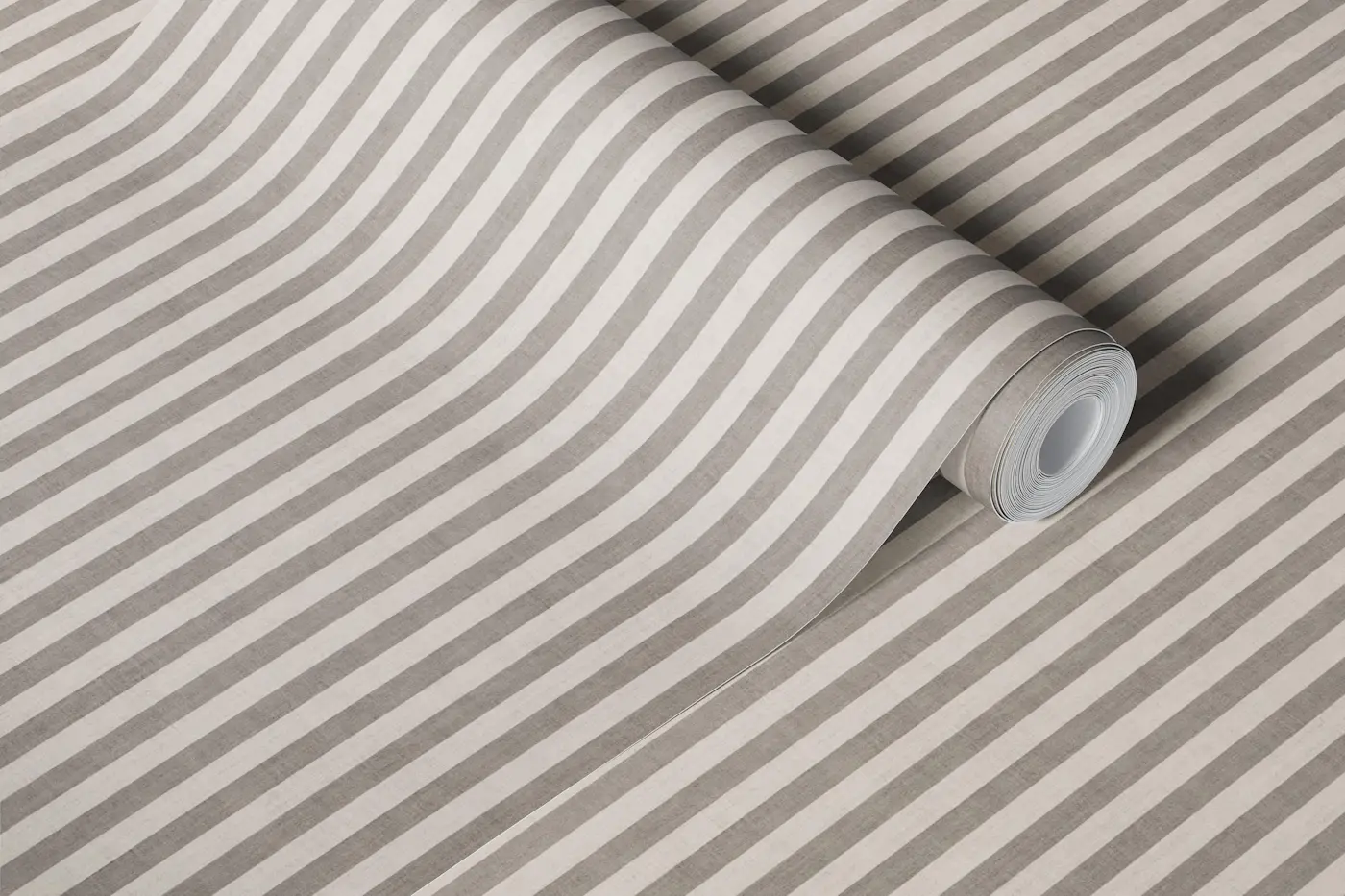 Timeless stripes taupe brown cream neutral wallpaper roll