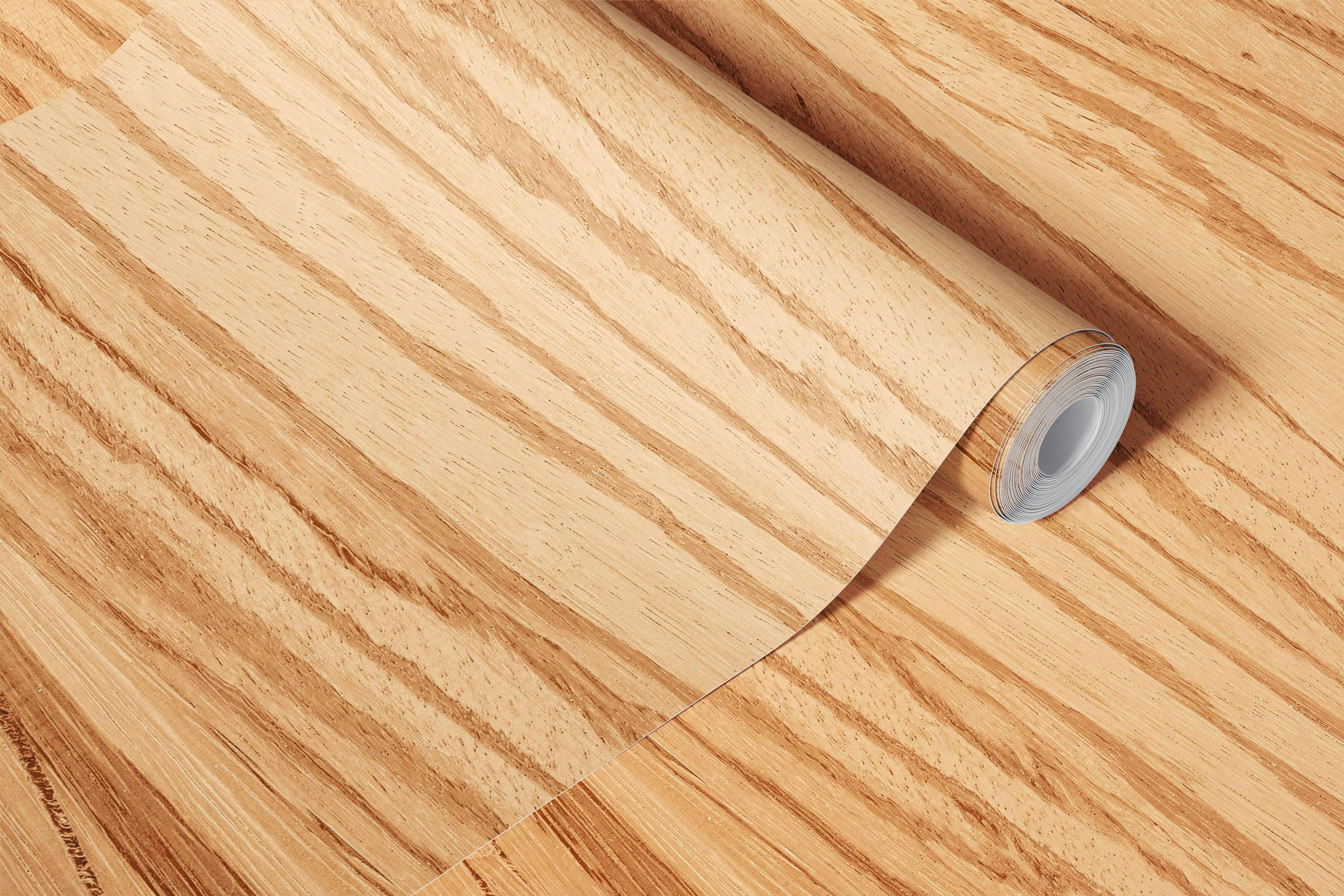 Natural wood finish wallpaper in a room