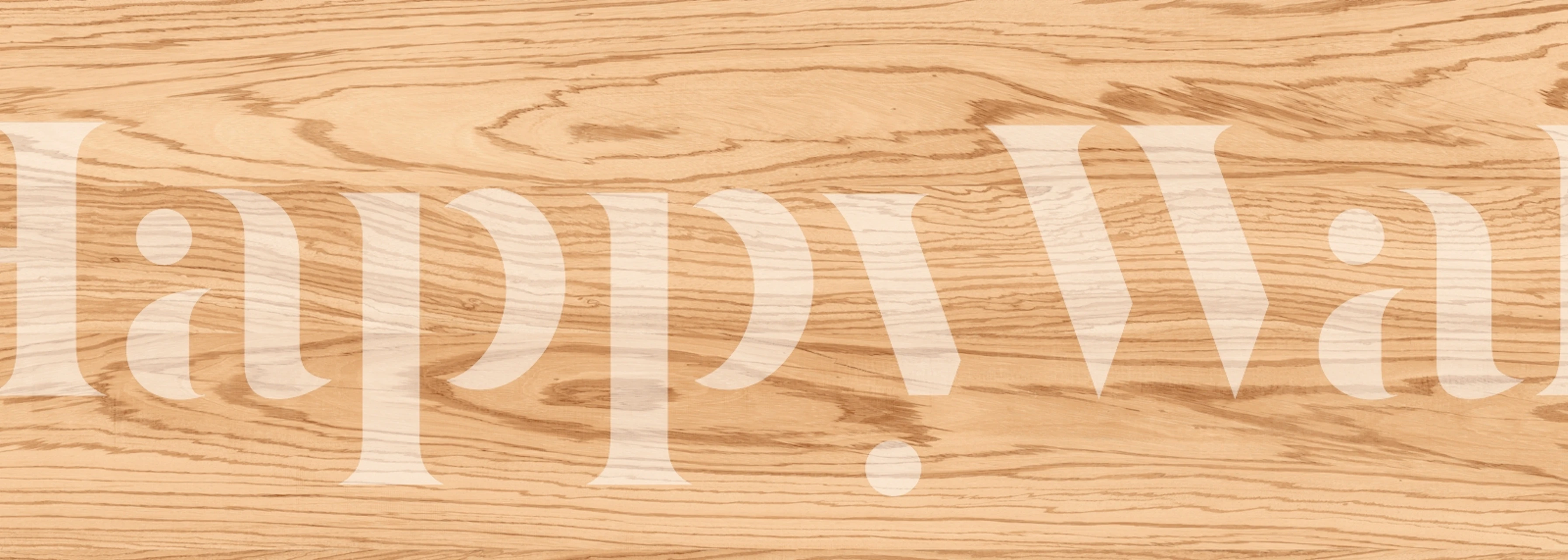 Natural wood finish wallpaper in a room