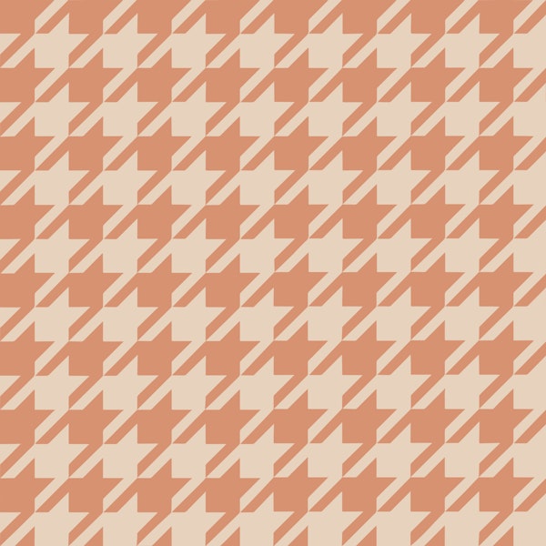 Peach Beige Houndstooth