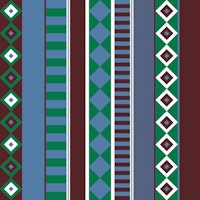 Aztec Diamond Column Stripes behang