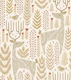 Scandi folk deer forest - golden beige