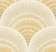 japandi feather scallops - beige mustard