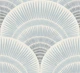 japandi feather scallops - faded blue