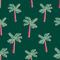 Exotic Palmtree Garden green behang