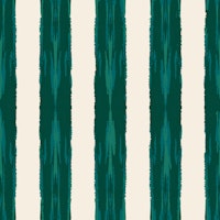 Boho Brushstroke Stripes emerald green wallpaper
