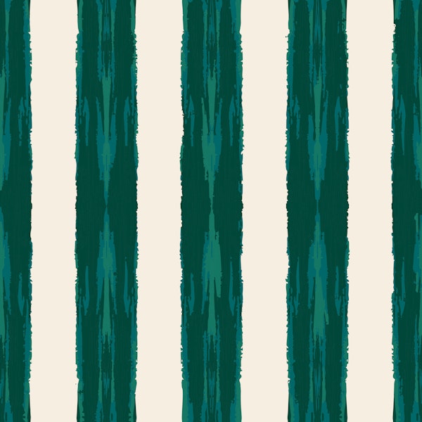 Boho Brushstroke Stripes emerald green