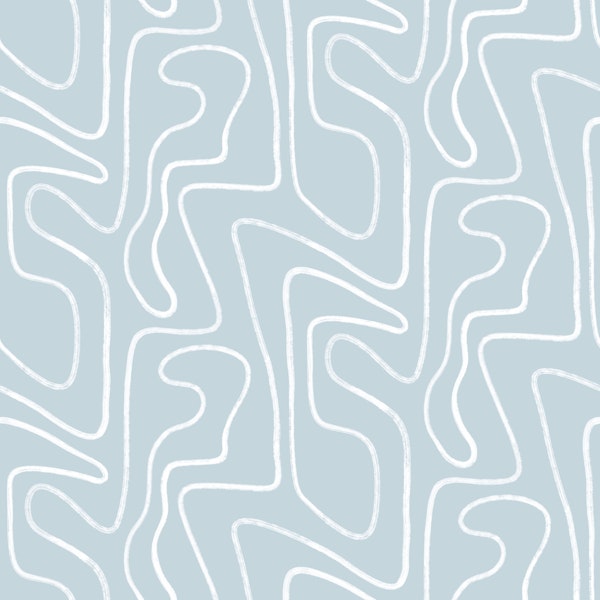 Abstract Modern Lines in Light Sky Blue