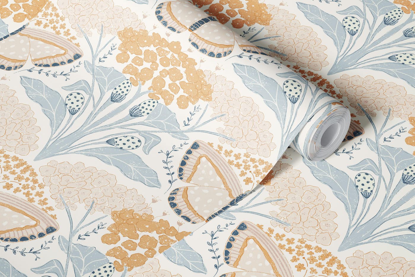 Boho Butterfly Meadow wallpaper roll