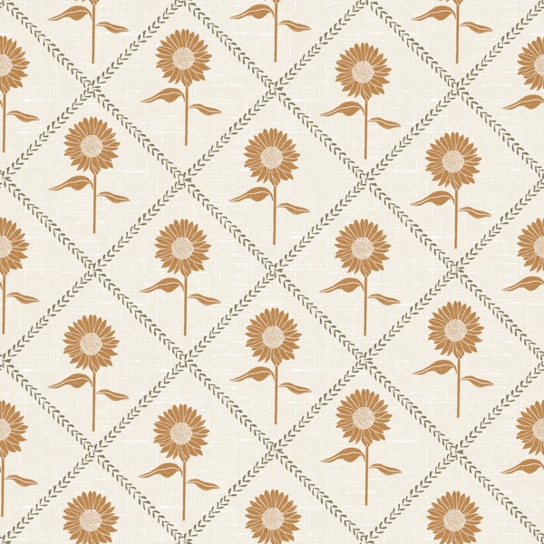 Soft Taupe Leaf Lattice