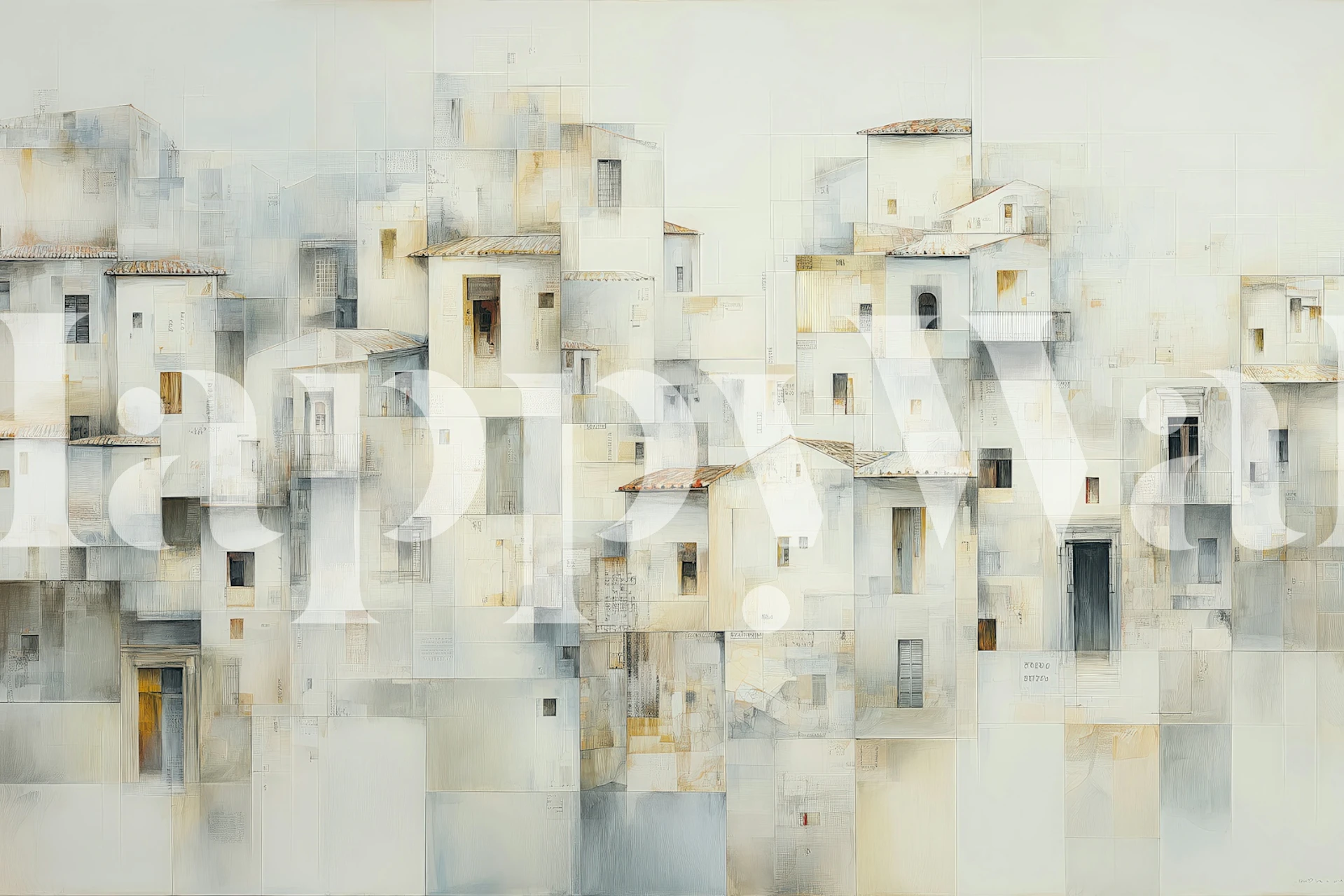 Tapeta Fragmented Mediterranean Architecture u sobi