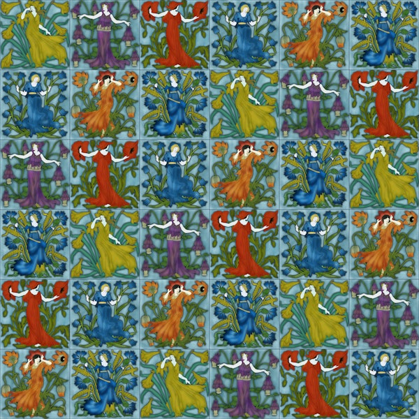 Art Nouveau Flora's Train