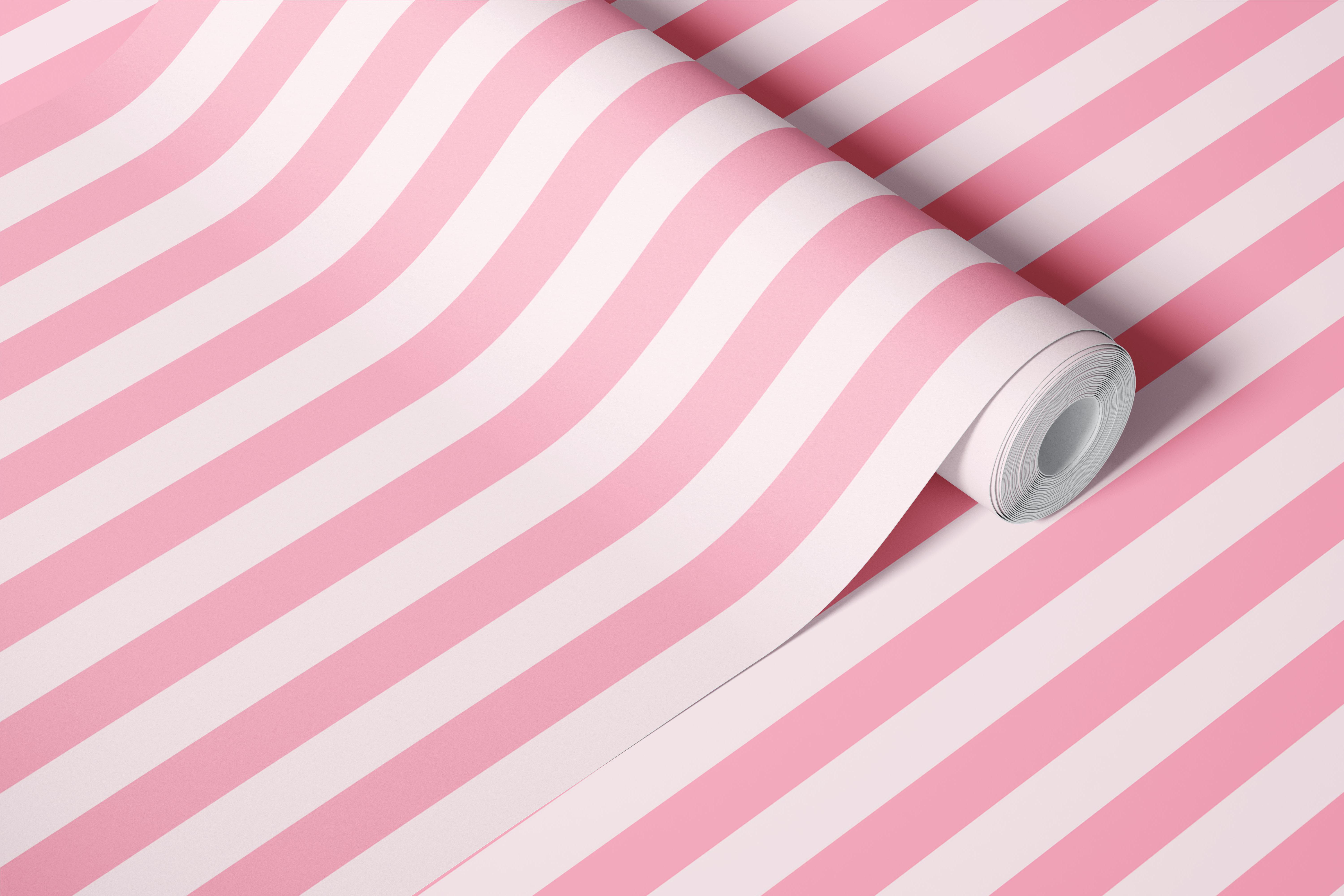 Pink Stripes wallpaper in a room
