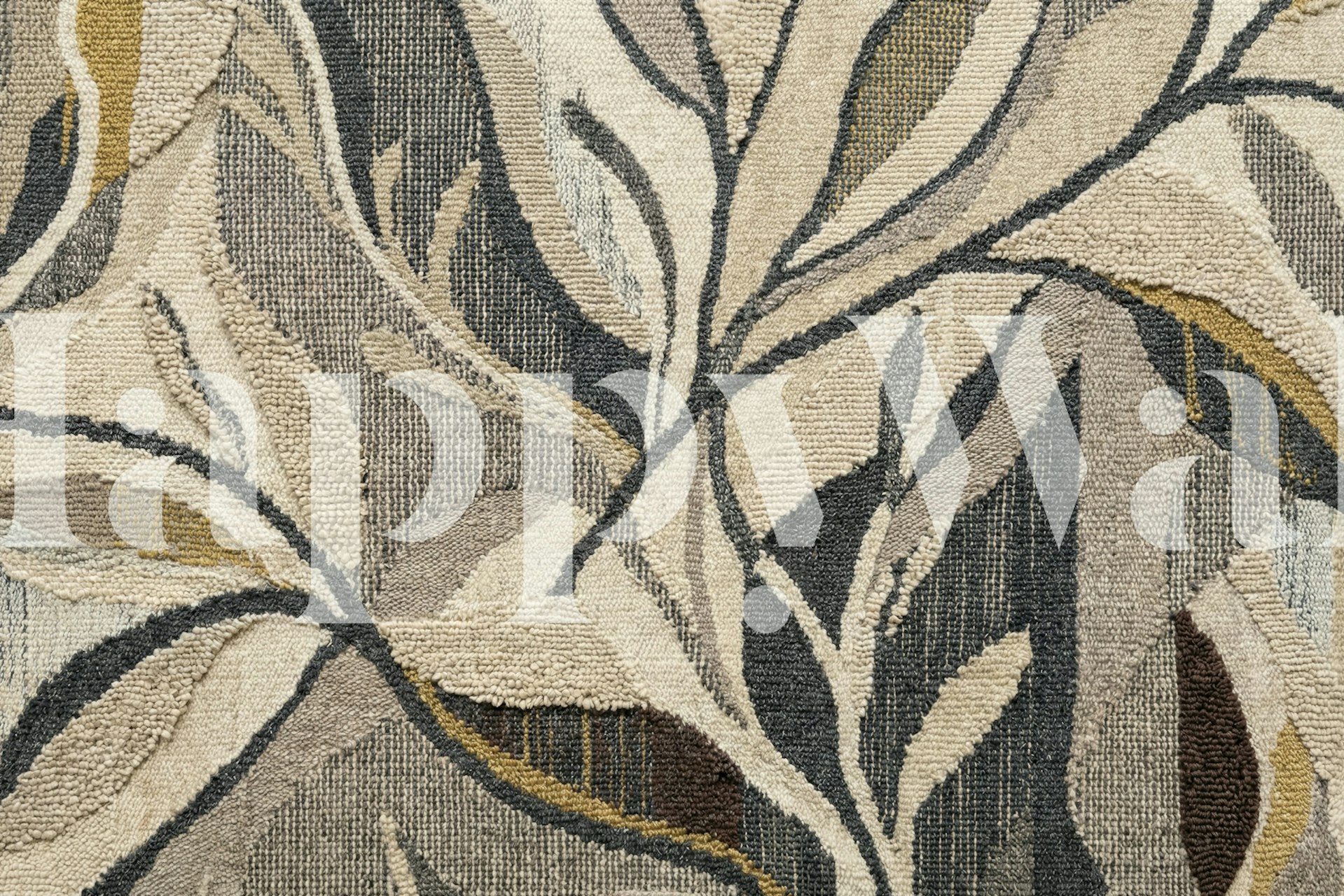 Textured Leaf Tapestry behang in de kamer