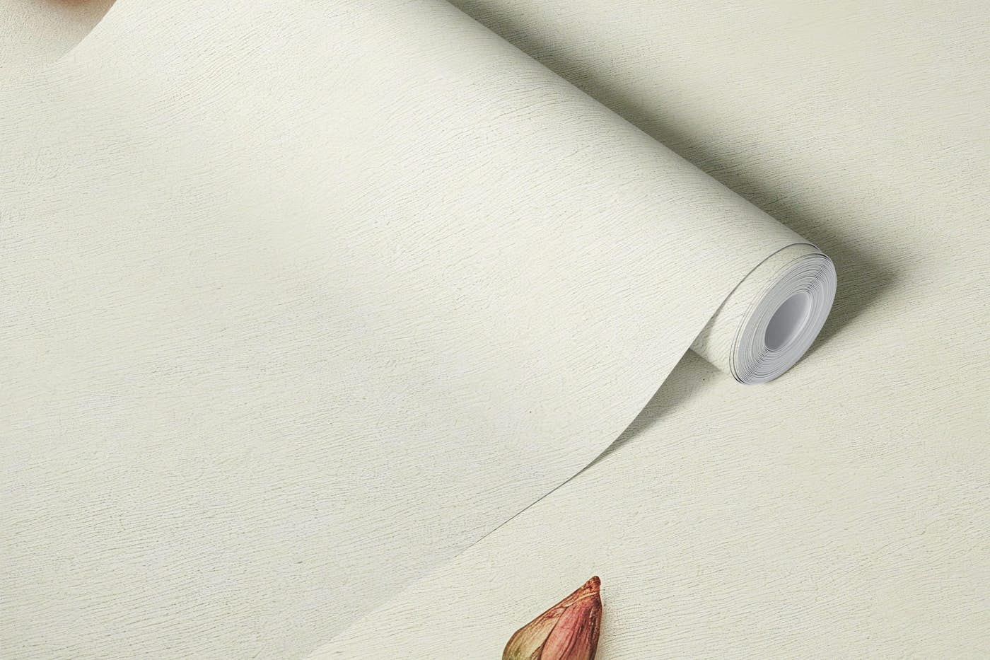 Soft Botanical Flowers on Linen wallpaper roll