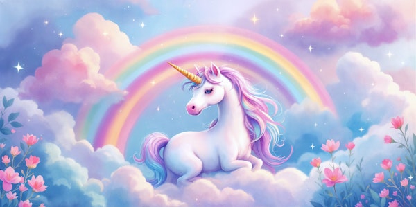 Dreamy Unicorn on Clouds
