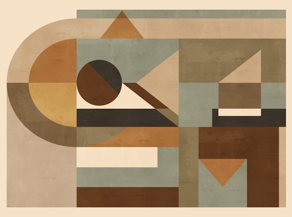 Retro Earth Tone Geometry In