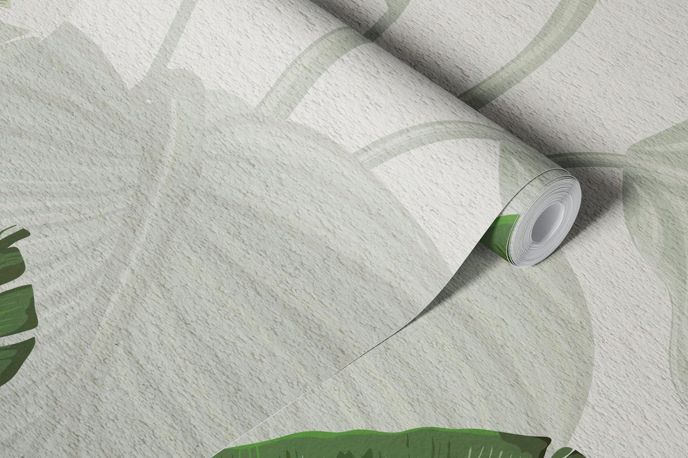 Tropical Flamingo Oasis wallpaper roll